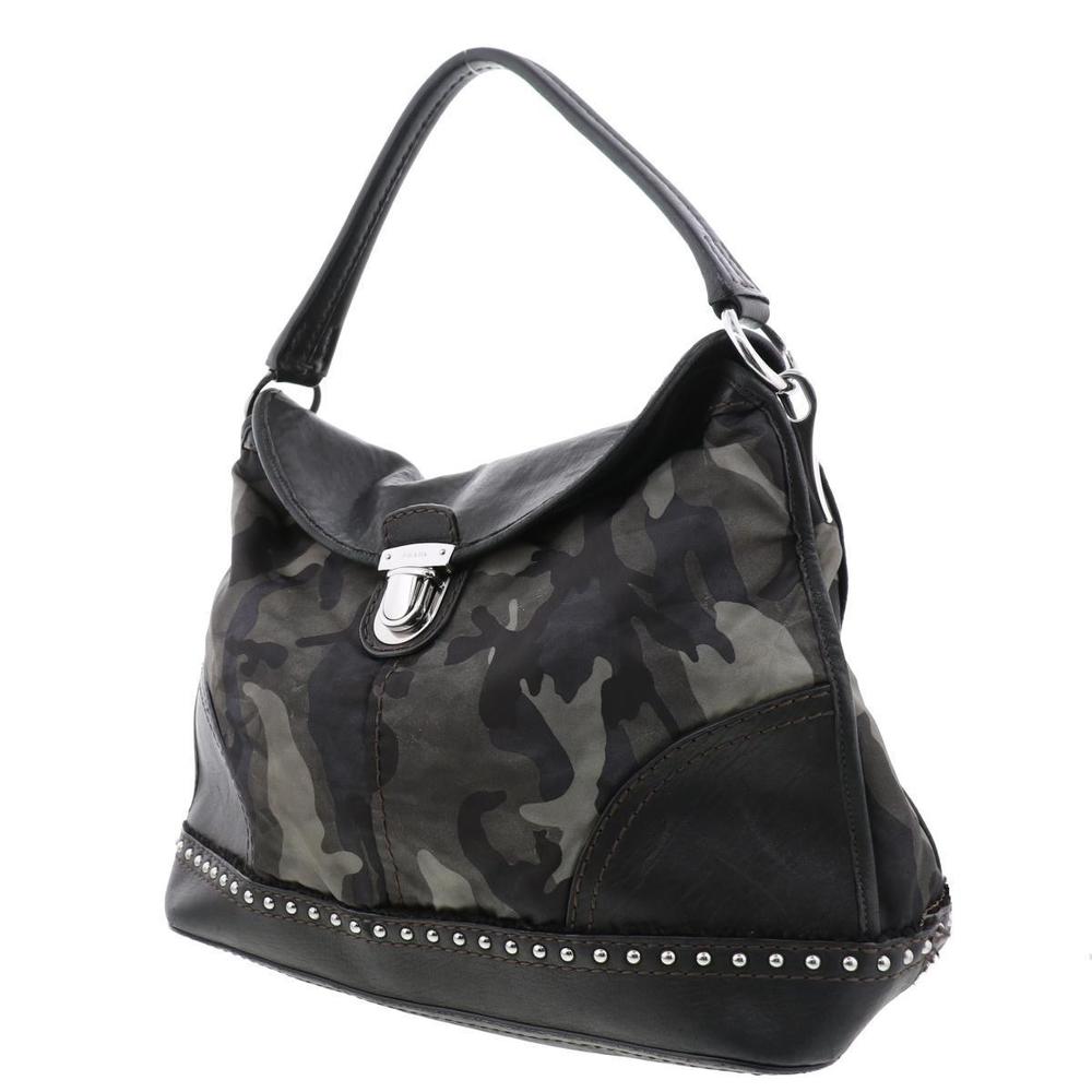 Prada Handbag Camouflage Black